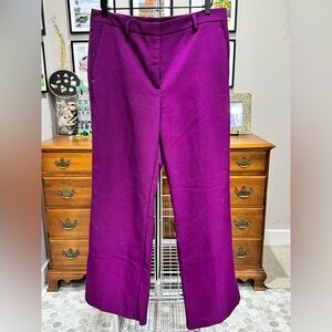 Ann Taylor Vibrant Magenta Wide-Leg Pants